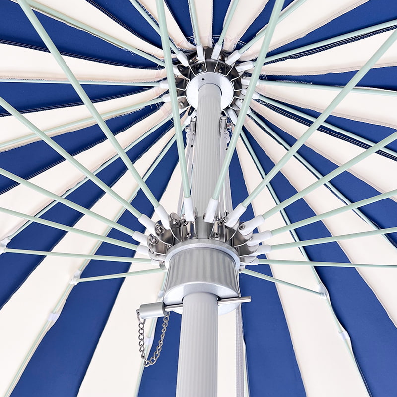 Payung Pagoda Patchwork Biru Dan Putih 2.5M